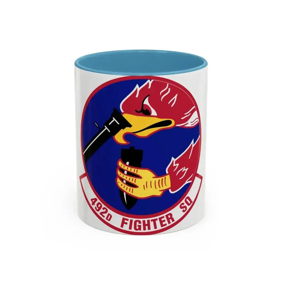 492d Fighter Squadron (U.S. Air Force) Accent Coffee Mug 11oz Light Blue - Go Mug Yourself