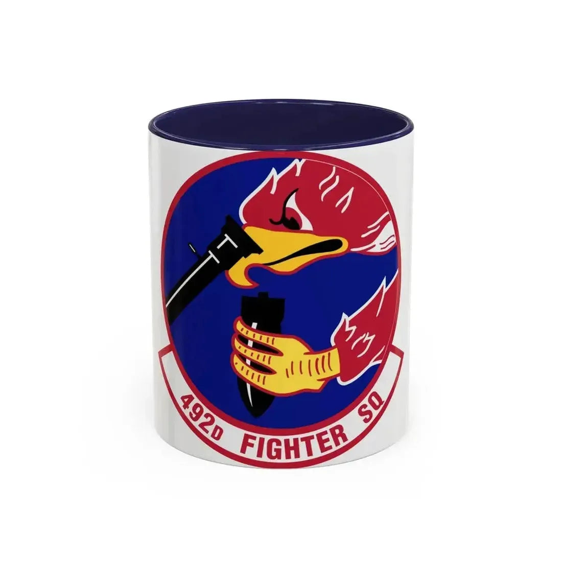 492d Fighter Squadron (U.S. Air Force) Accent Coffee Mug 11oz Navy - Go Mug Yourself