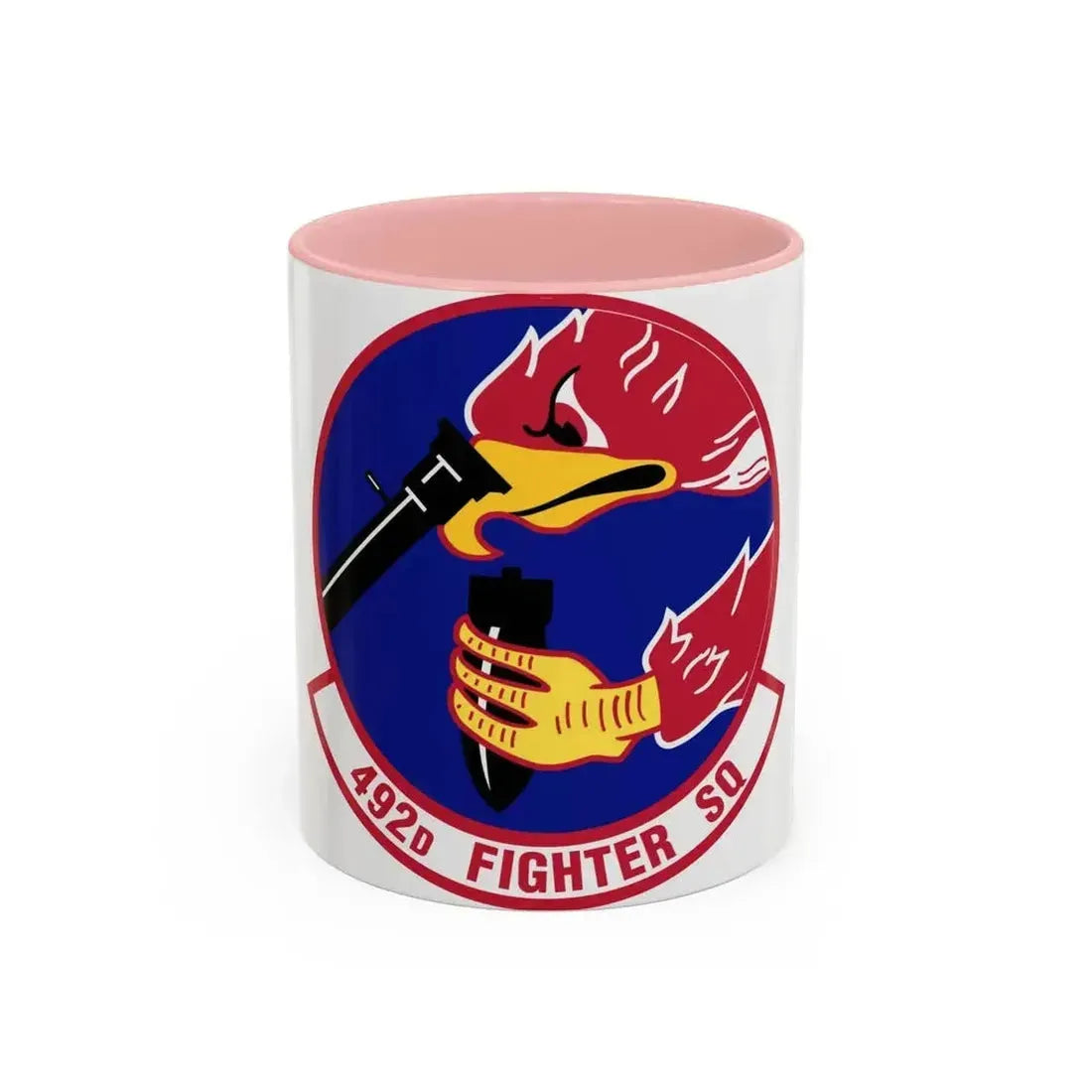 492d Fighter Squadron (U.S. Air Force) Accent Coffee Mug 11oz Pink - Go Mug Yourself