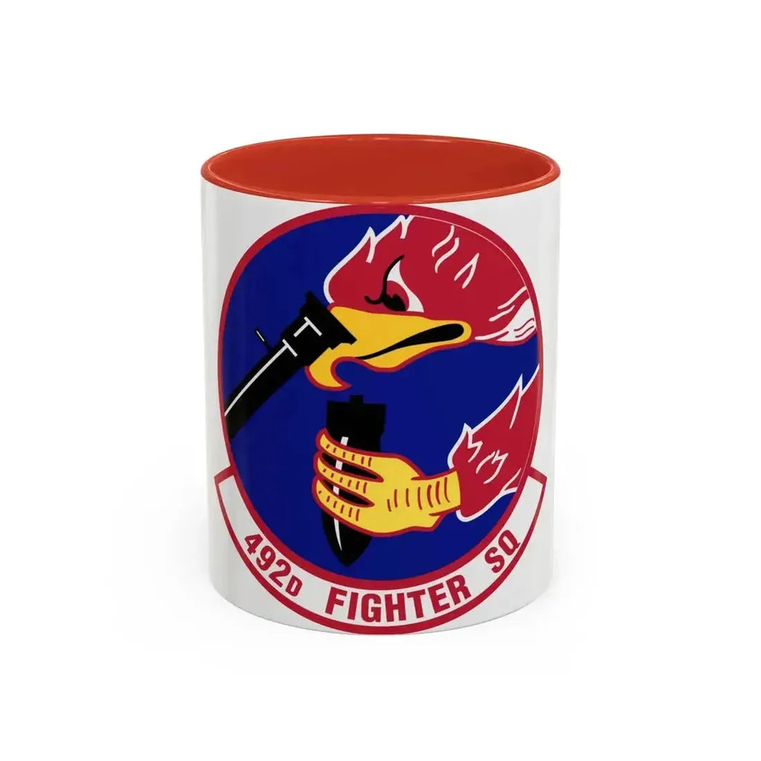 492d Fighter Squadron (U.S. Air Force) Accent Coffee Mug 11oz Red - Go Mug Yourself