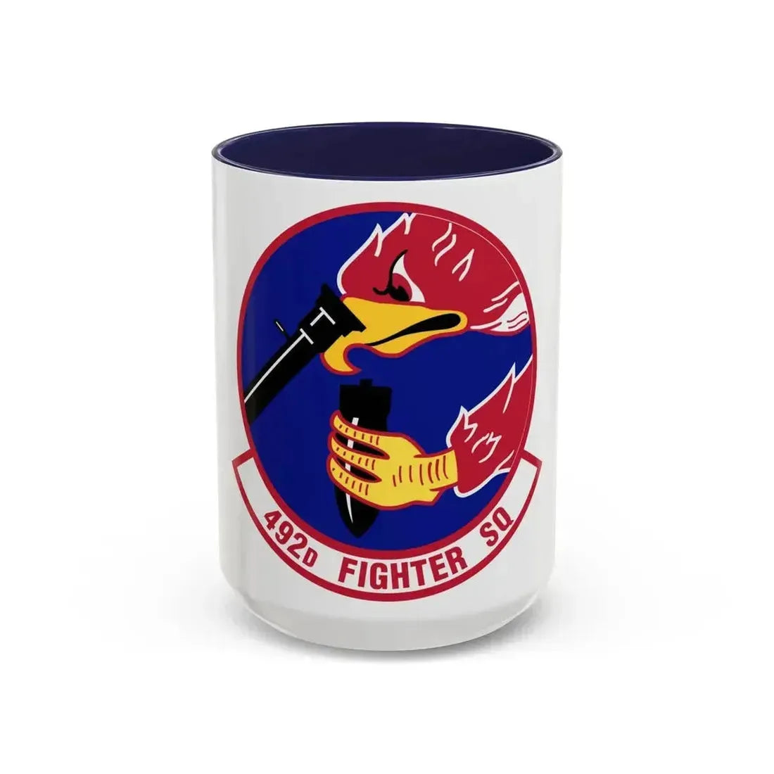 492d Fighter Squadron (U.S. Air Force) Accent Coffee Mug 15oz Navy - Go Mug Yourself