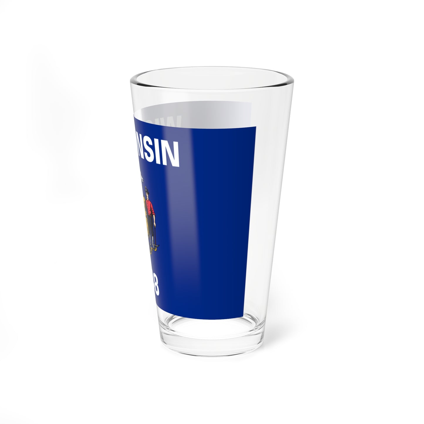 Flag of Wisconsin 3-2 (United States) Pint Glass 16oz