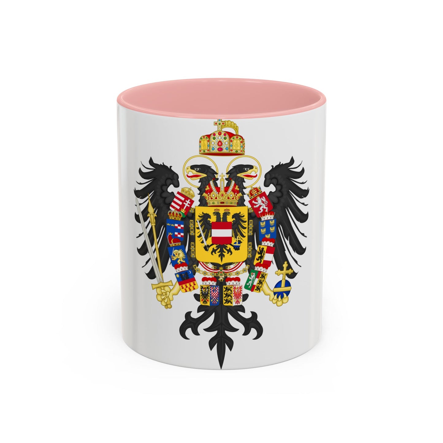 Middle Coat of Arms of Francis II, Holy Roman Emperor (1804-1806) - Accent Coffee Mug