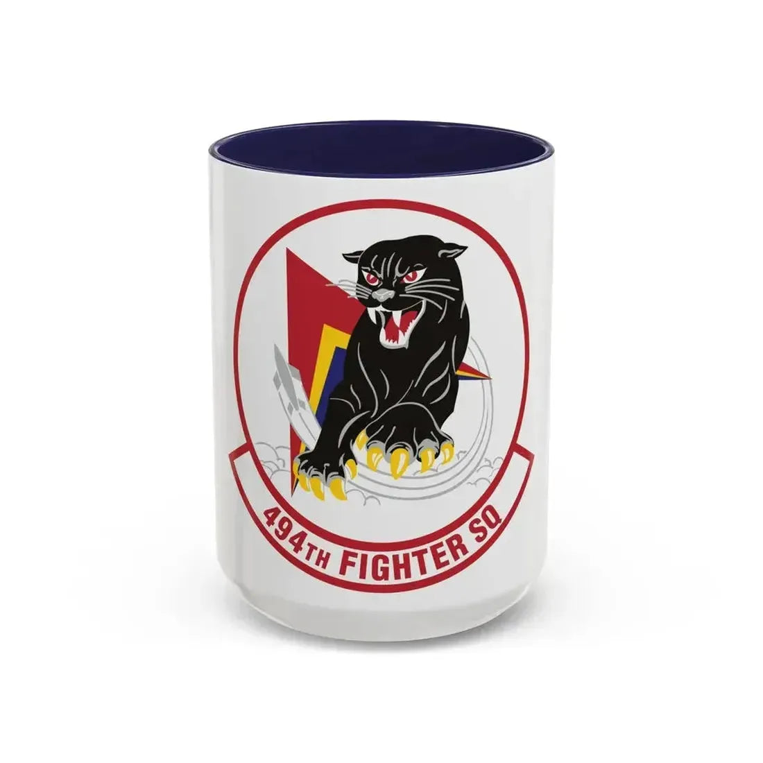 494th Fighter Squadron (U.S. Air Force) Accent Coffee Mug 15oz Navy - Go Mug Yourself