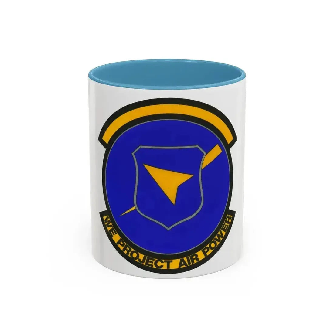 496 Air Base Sq USAFE (U.S. Air Force) Accent Coffee Mug 11oz Light Blue - Go Mug Yourself