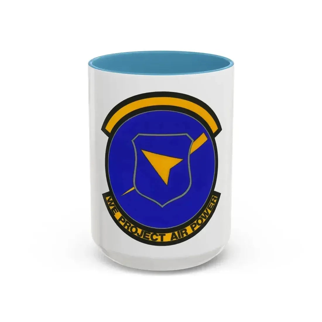 496 Air Base Sq USAFE (U.S. Air Force) Accent Coffee Mug 15oz Light Blue - Go Mug Yourself