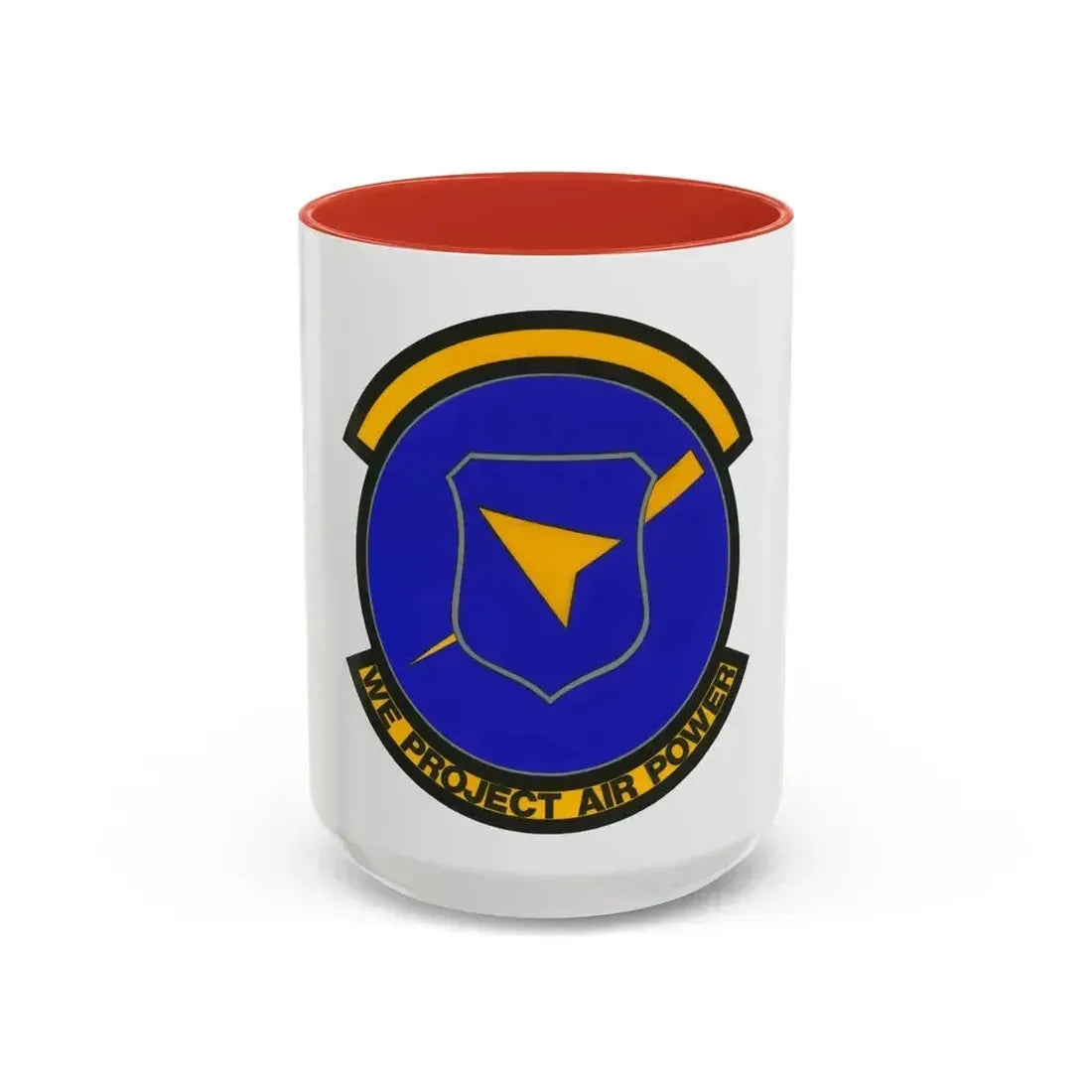 496 Air Base Sq USAFE (U.S. Air Force) Accent Coffee Mug 15oz Red - Go Mug Yourself