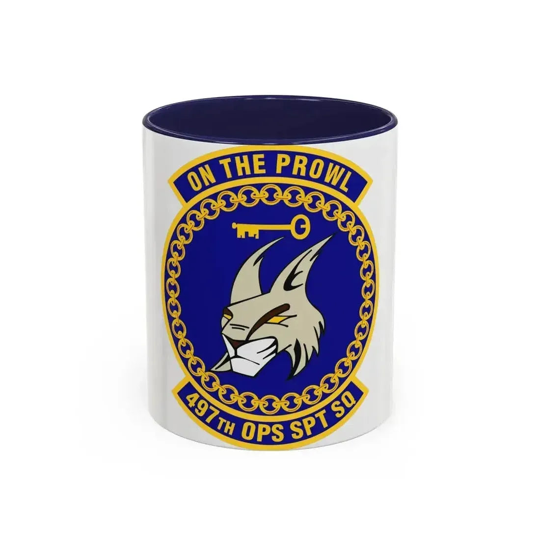497 Operations Support Squadron ACC (U.S. Air Force) Accent Coffee Mug 11oz Navy - Go Mug Yourself