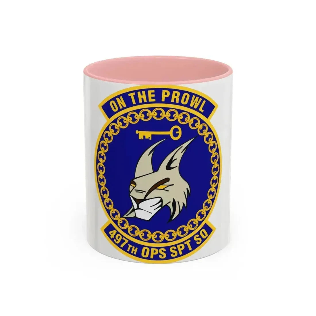 497 Operations Support Squadron ACC (U.S. Air Force) Accent Coffee Mug 11oz Pink - Go Mug Yourself