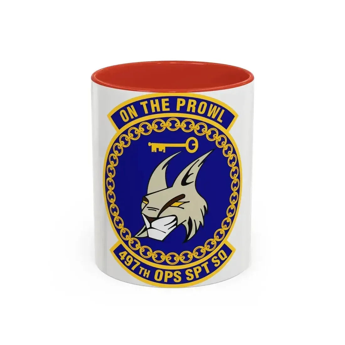 497 Operations Support Squadron ACC (U.S. Air Force) Accent Coffee Mug 11oz Red - Go Mug Yourself