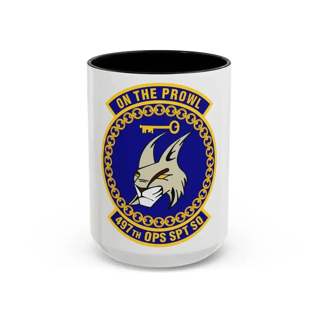 497 Operations Support Squadron ACC (U.S. Air Force) Accent Coffee Mug 15oz Black - Go Mug Yourself