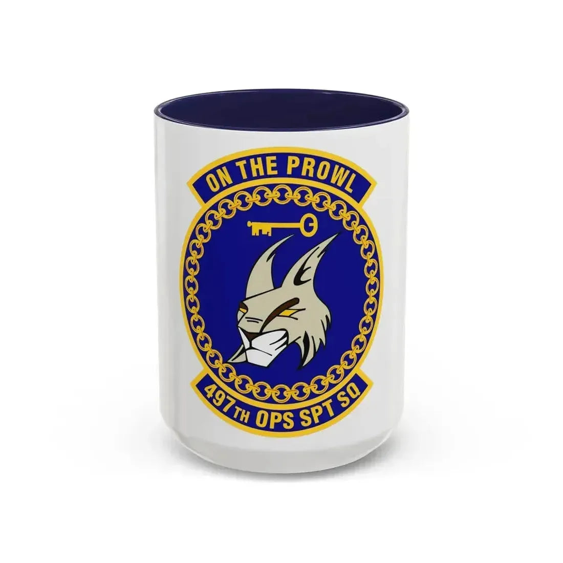 497 Operations Support Squadron ACC (U.S. Air Force) Accent Coffee Mug 15oz Navy - Go Mug Yourself