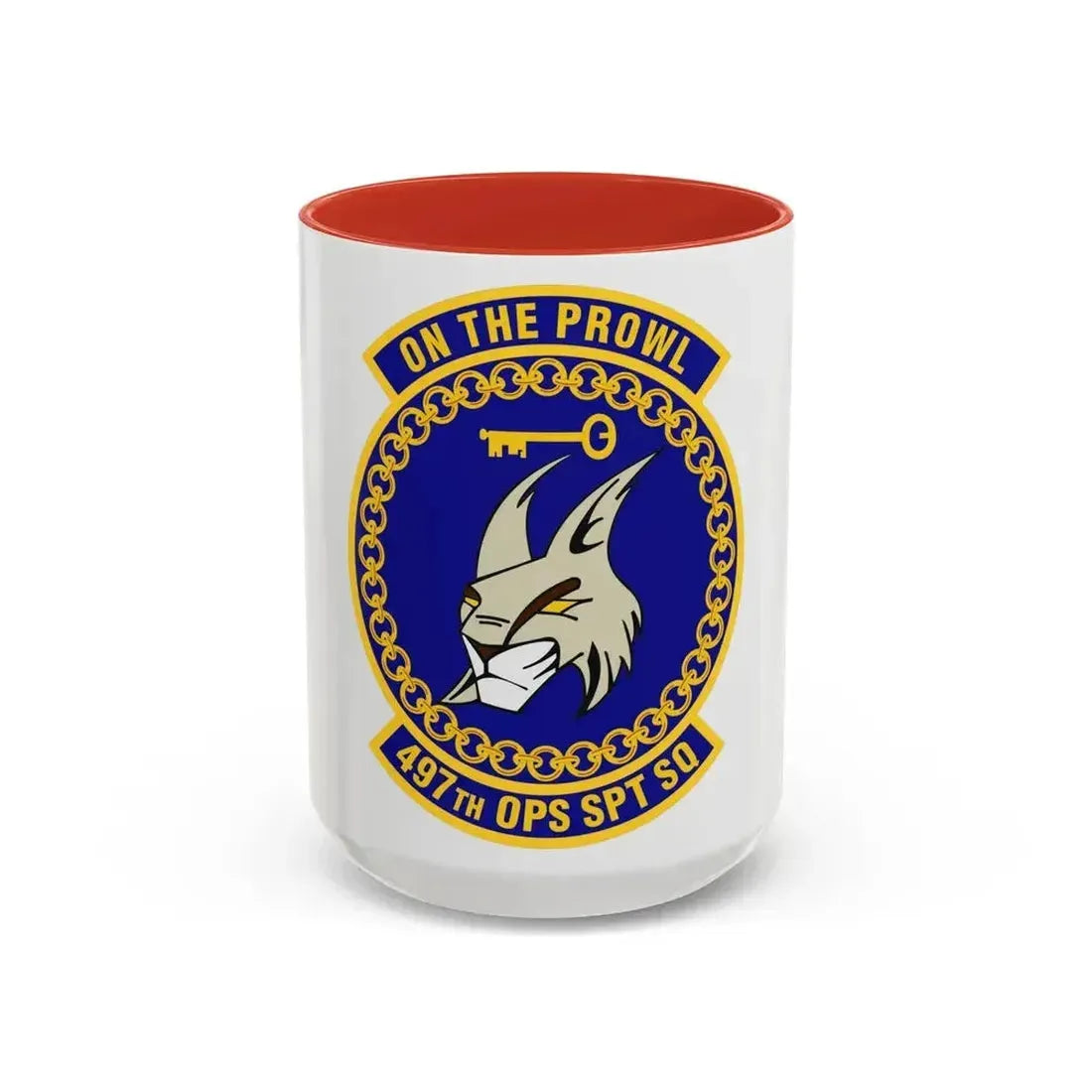 497 Operations Support Squadron ACC (U.S. Air Force) Accent Coffee Mug 15oz Red - Go Mug Yourself