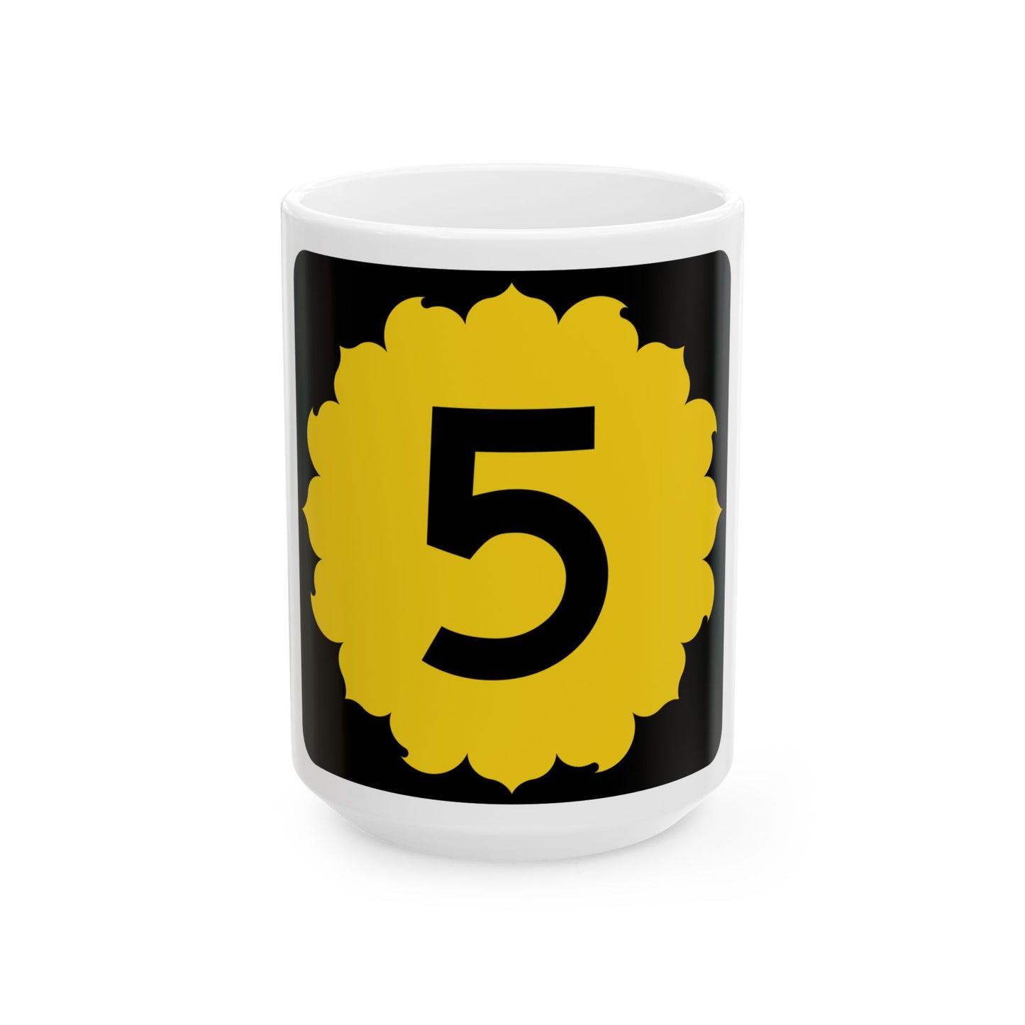 K-5 (Kansas) (Road Sign) White Coffee Mug