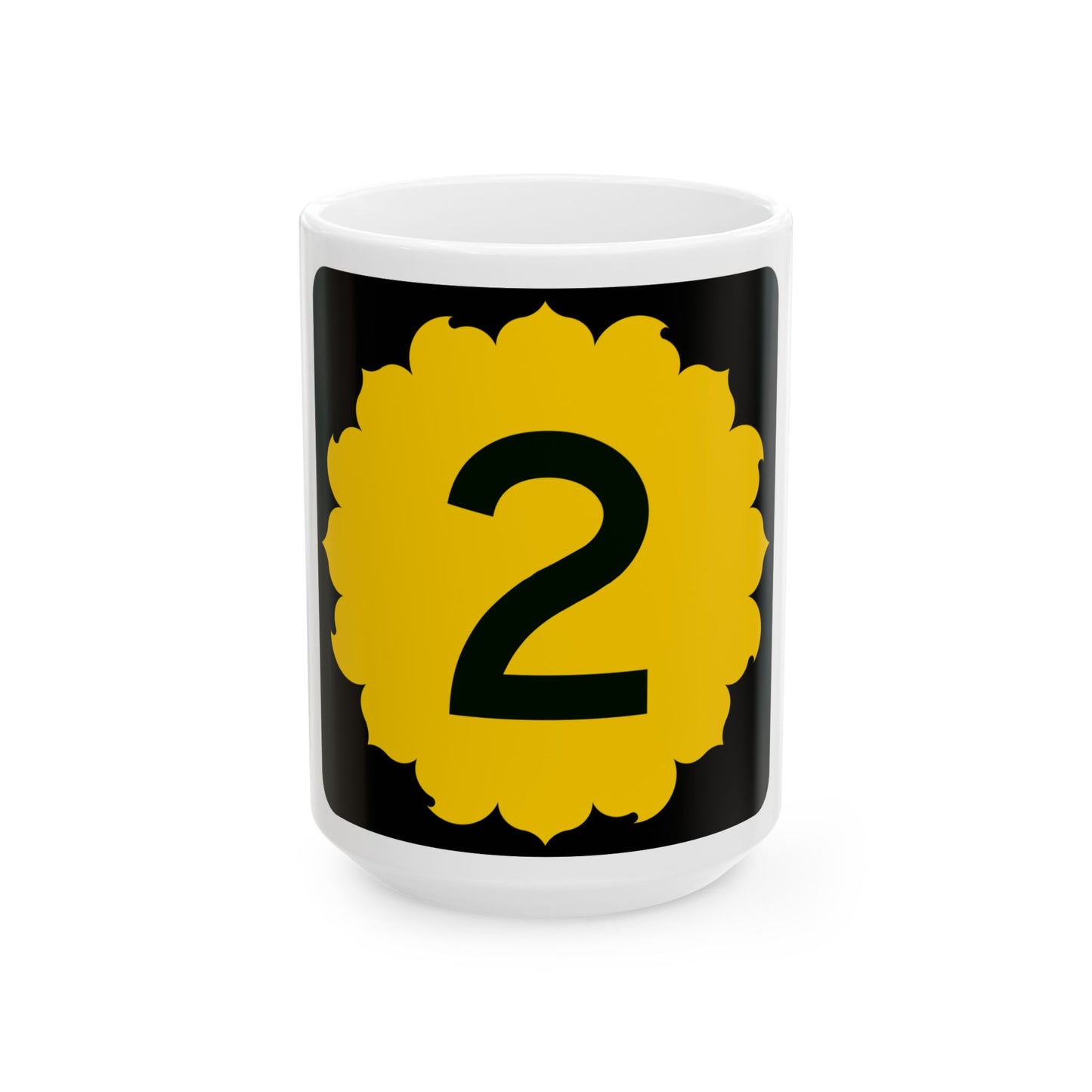 K-2 (Kansas) (Road Sign) White Coffee Mug