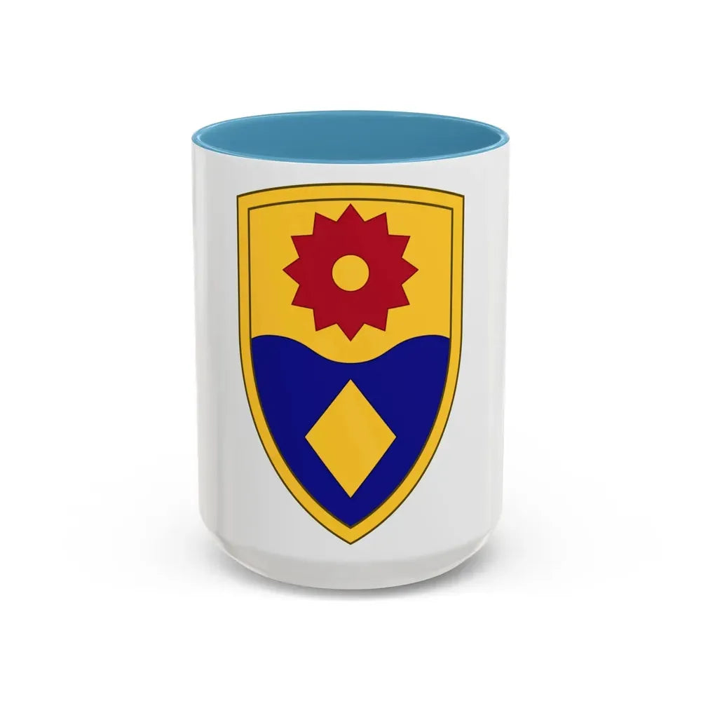 49th Military Police Brigade (U.S. Army) Accent Coffee Mug 15oz Light Blue - Go Mug Yourself