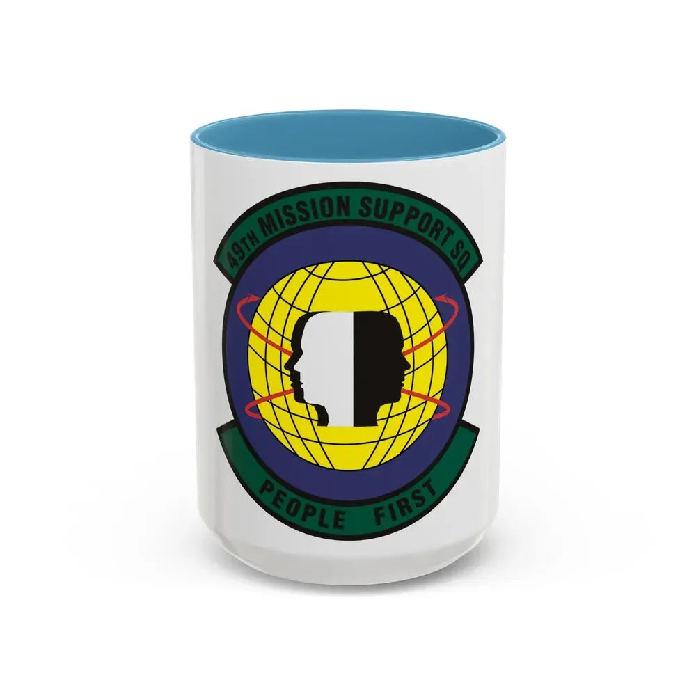 49th Mission Support Squadron (U.S. Air Force) Accent Coffee Mug 15oz Light Blue - Go Mug Yourself