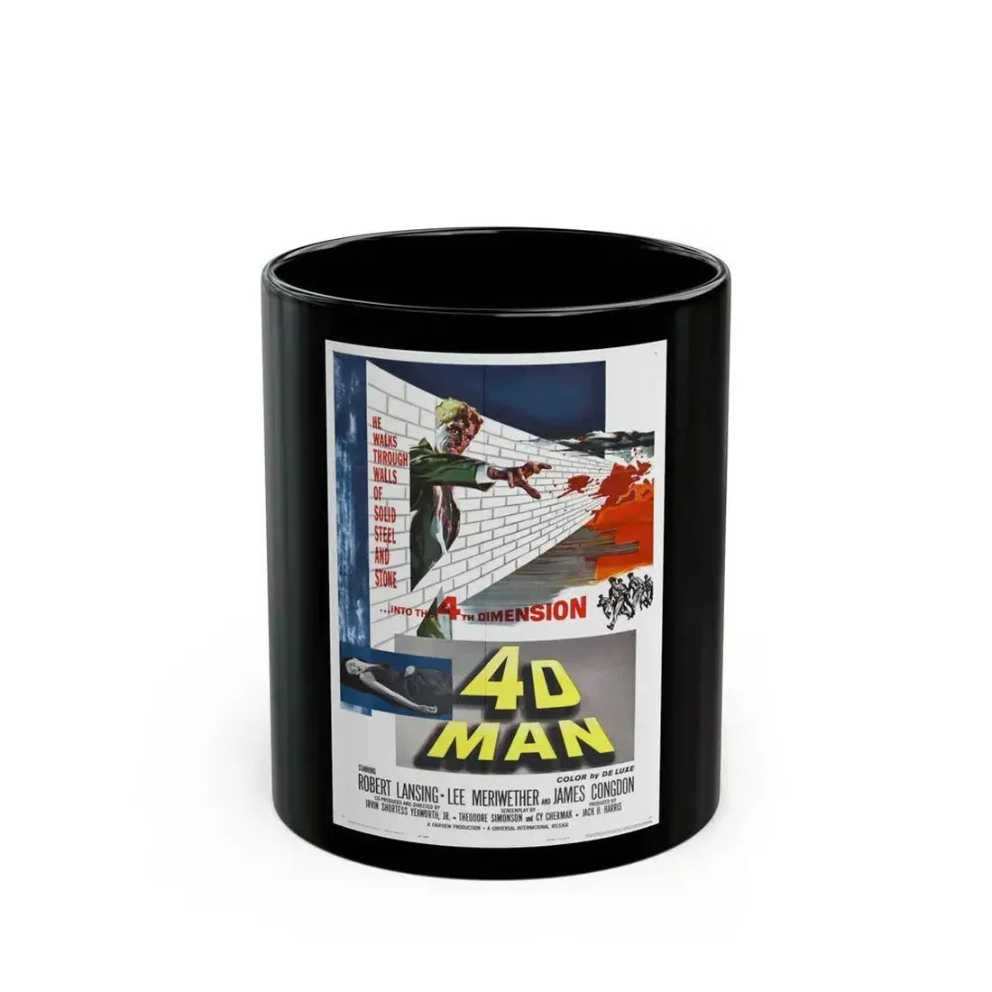 4D MAN 1959 Movie Poster - Black Coffee Mug 11oz - Go Mug Yourself