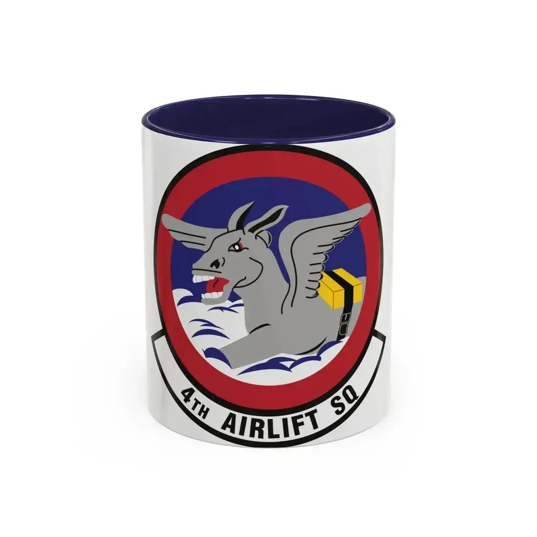 4th Airlift Squadron (U.S. Air Force) Accent Coffee Mug 11oz Navy - Go Mug Yourself