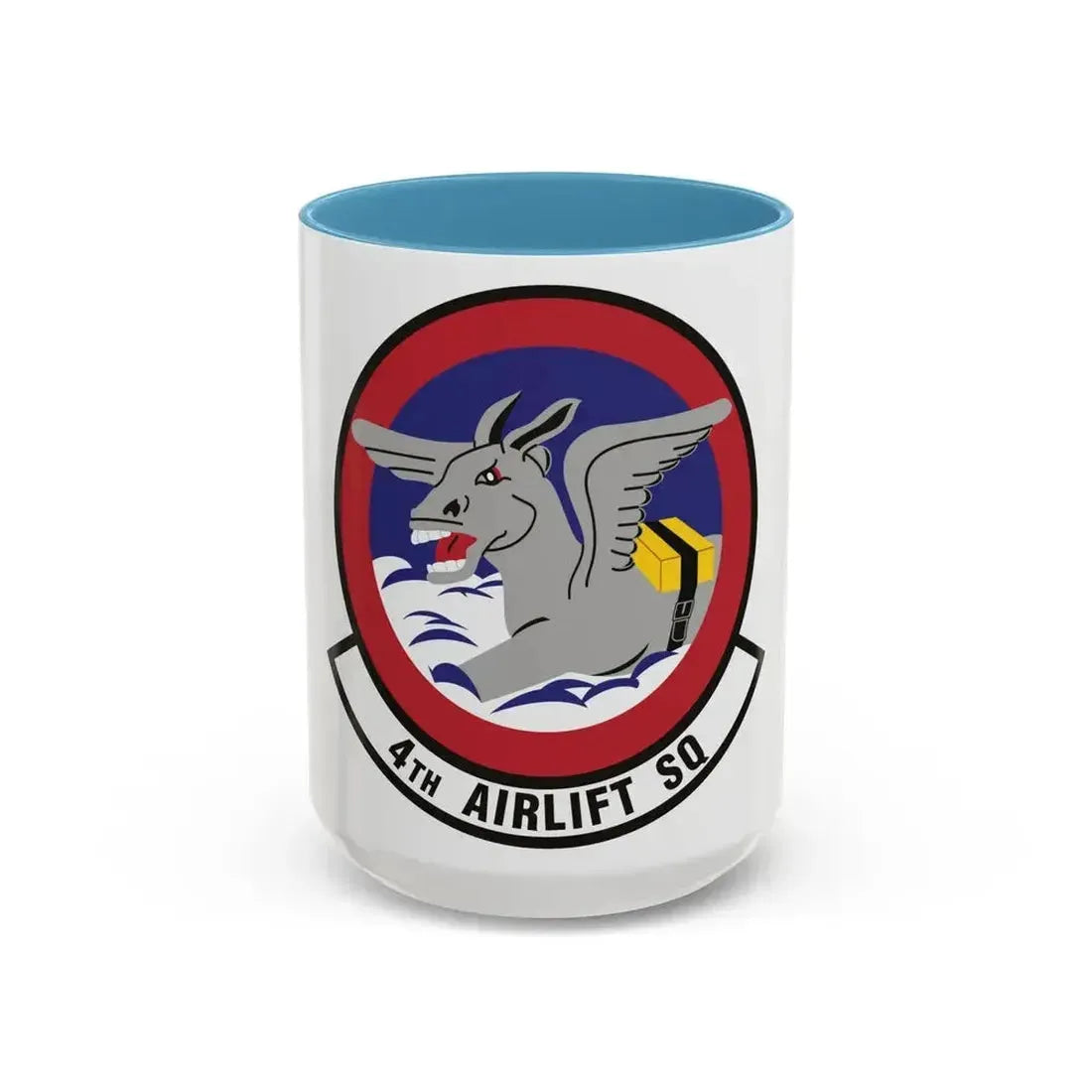 4th Airlift Squadron (U.S. Air Force) Accent Coffee Mug 15oz Light Blue - Go Mug Yourself