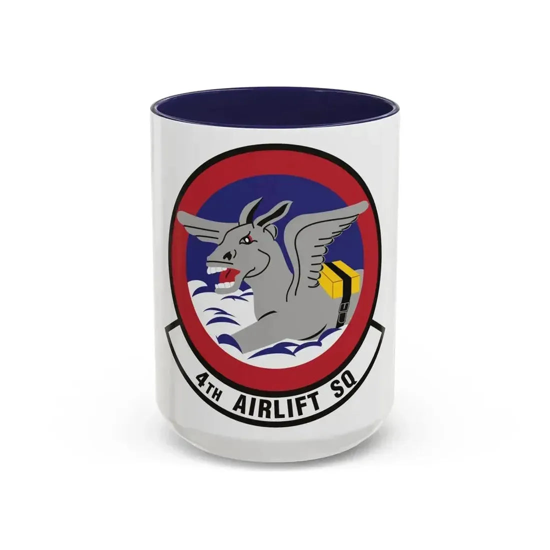 4th Airlift Squadron (U.S. Air Force) Accent Coffee Mug 15oz Navy - Go Mug Yourself