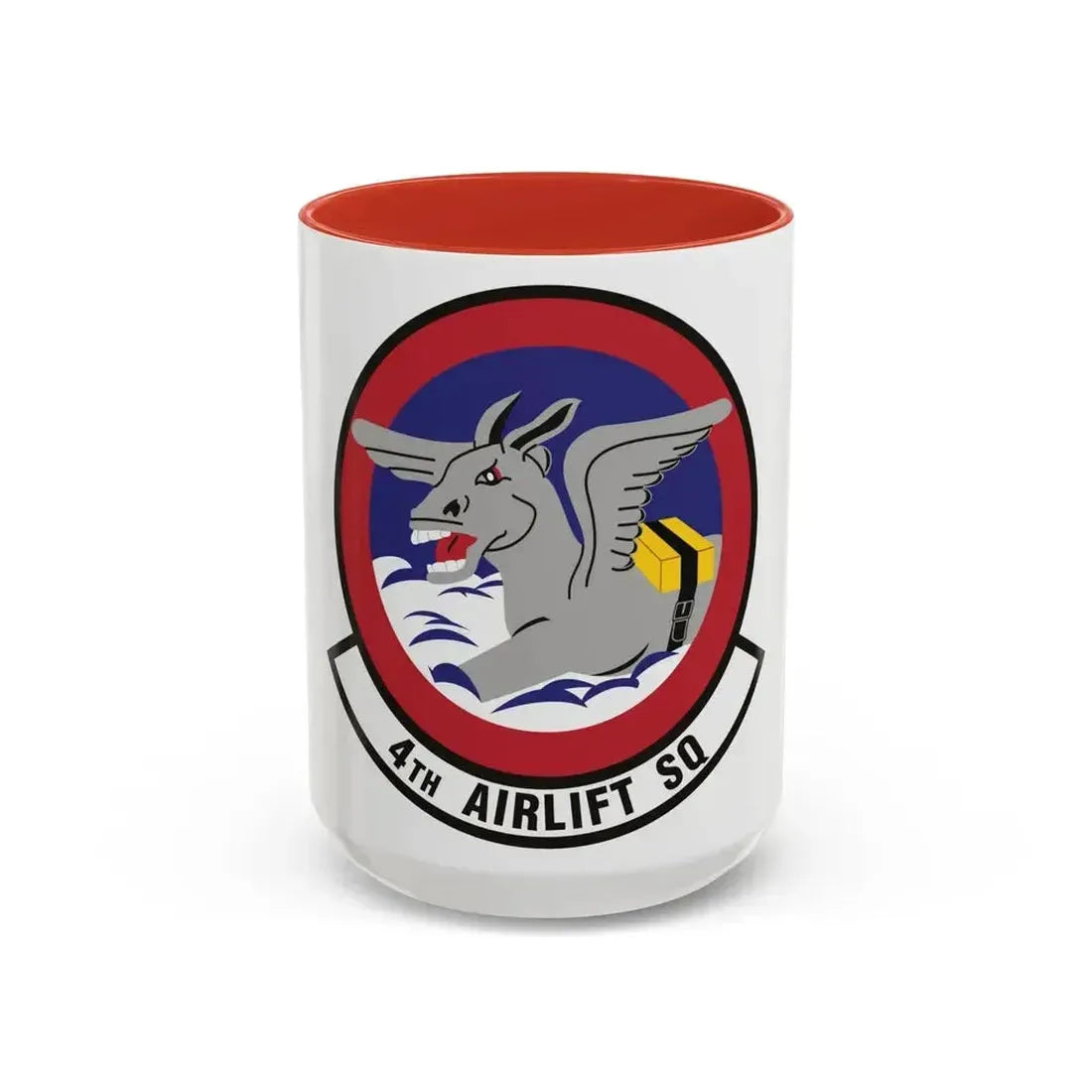 4th Airlift Squadron (U.S. Air Force) Accent Coffee Mug 15oz Red - Go Mug Yourself