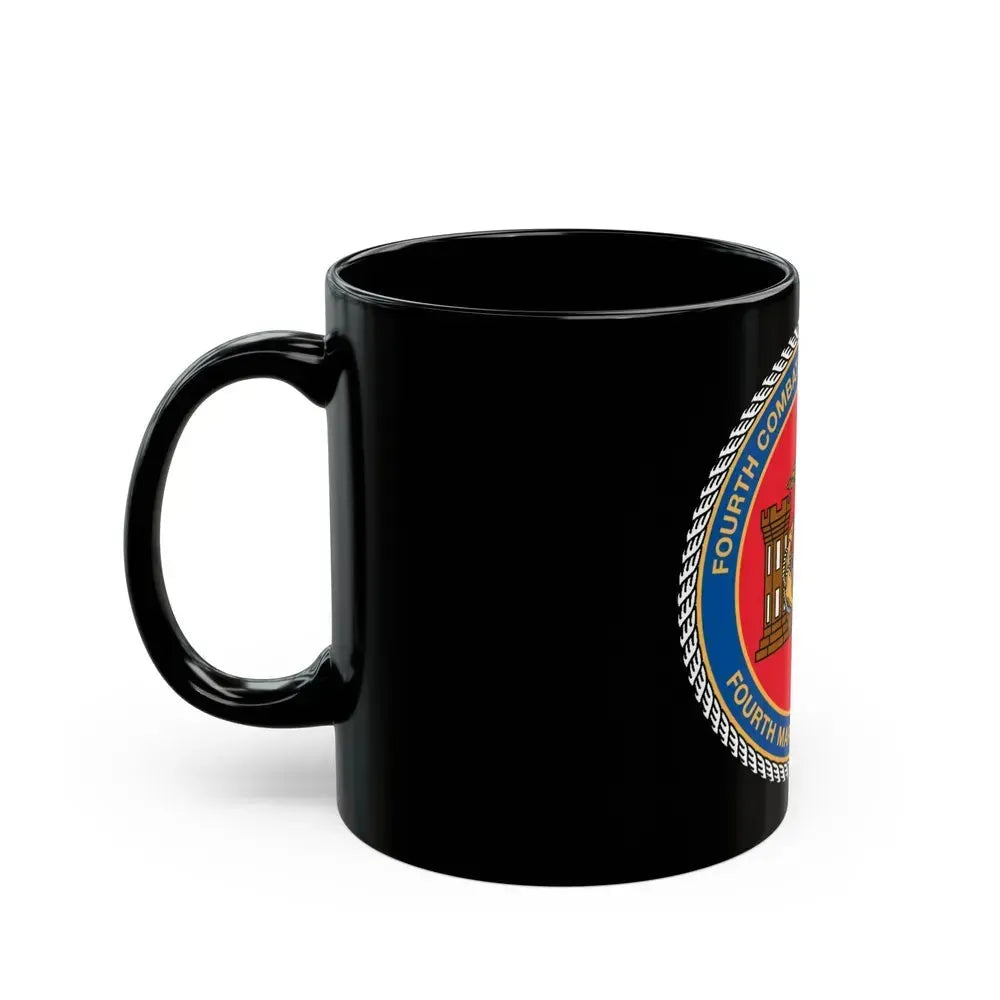 4th CE Bn 4th Mar Div (USMC) Black Coffee Mug - Go Mug Yourself