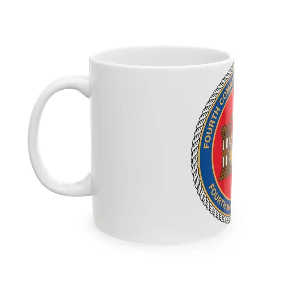 4th CE Bn 4th Mar Div (USMC) White Coffee Mug - Go Mug Yourself
