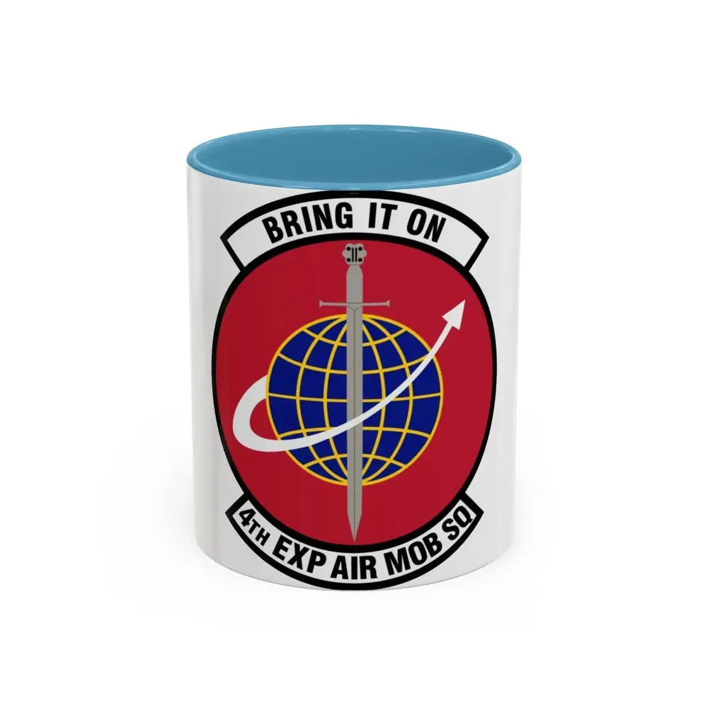 4th Expeditionary Air Mobility Squadron (U.S. Air Force) Accent Coffee Mug 11oz Light Blue - Go Mug Yourself