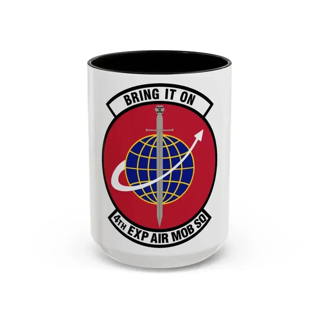 4th Expeditionary Air Mobility Squadron (U.S. Air Force) Accent Coffee Mug 15oz Black - Go Mug Yourself