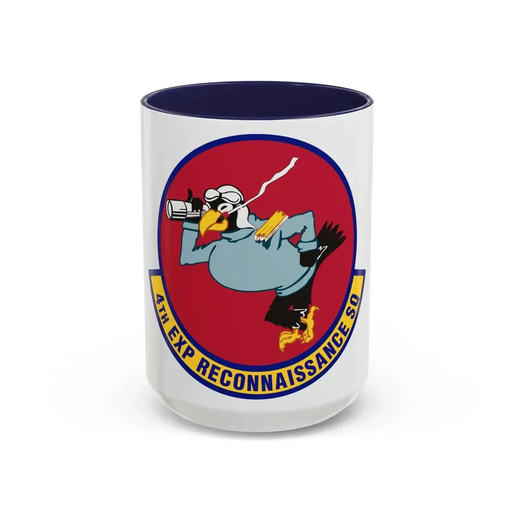 4th Expeditionary Reconnaissance Squadron (U.S. Air Force) Accent Coffee Mug 15oz Navy - Go Mug Yourself
