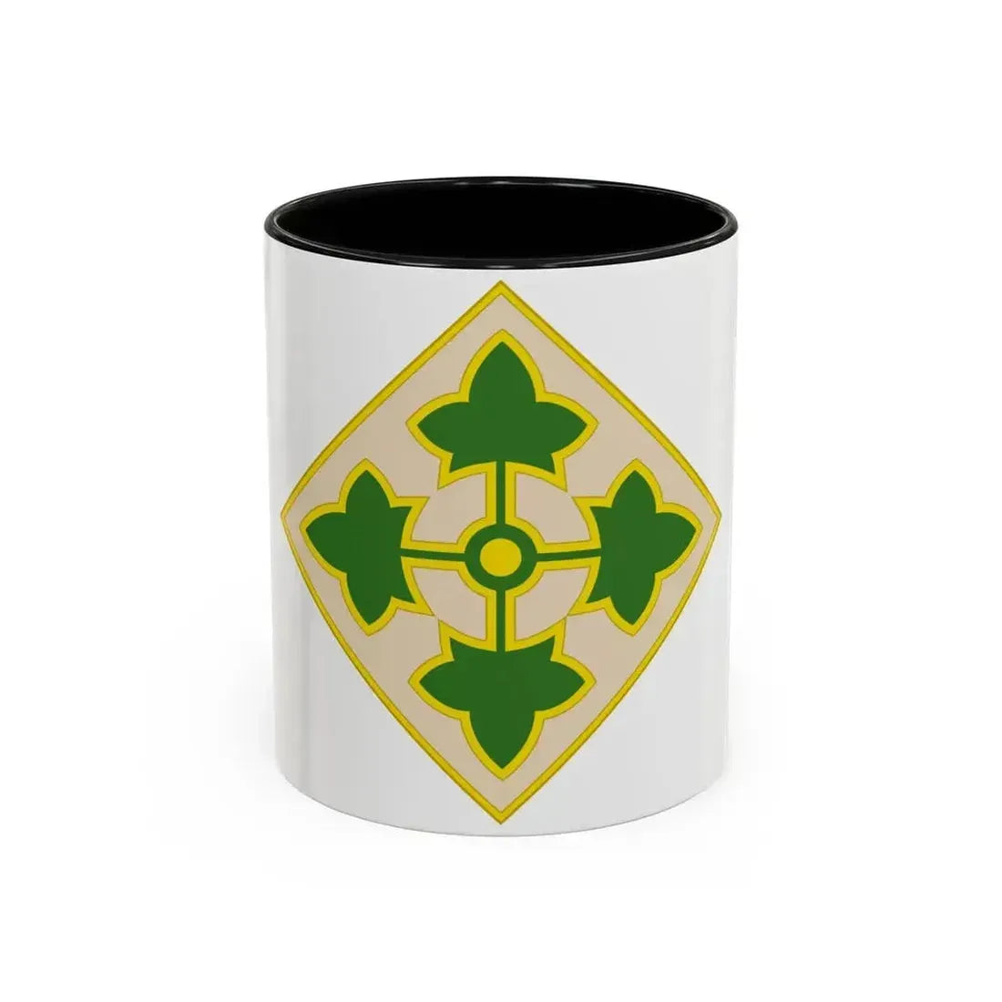 4th Infantry Division CSIB2 (U.S. Army) Accent Coffee Mug 11oz Black - Go Mug Yourself
