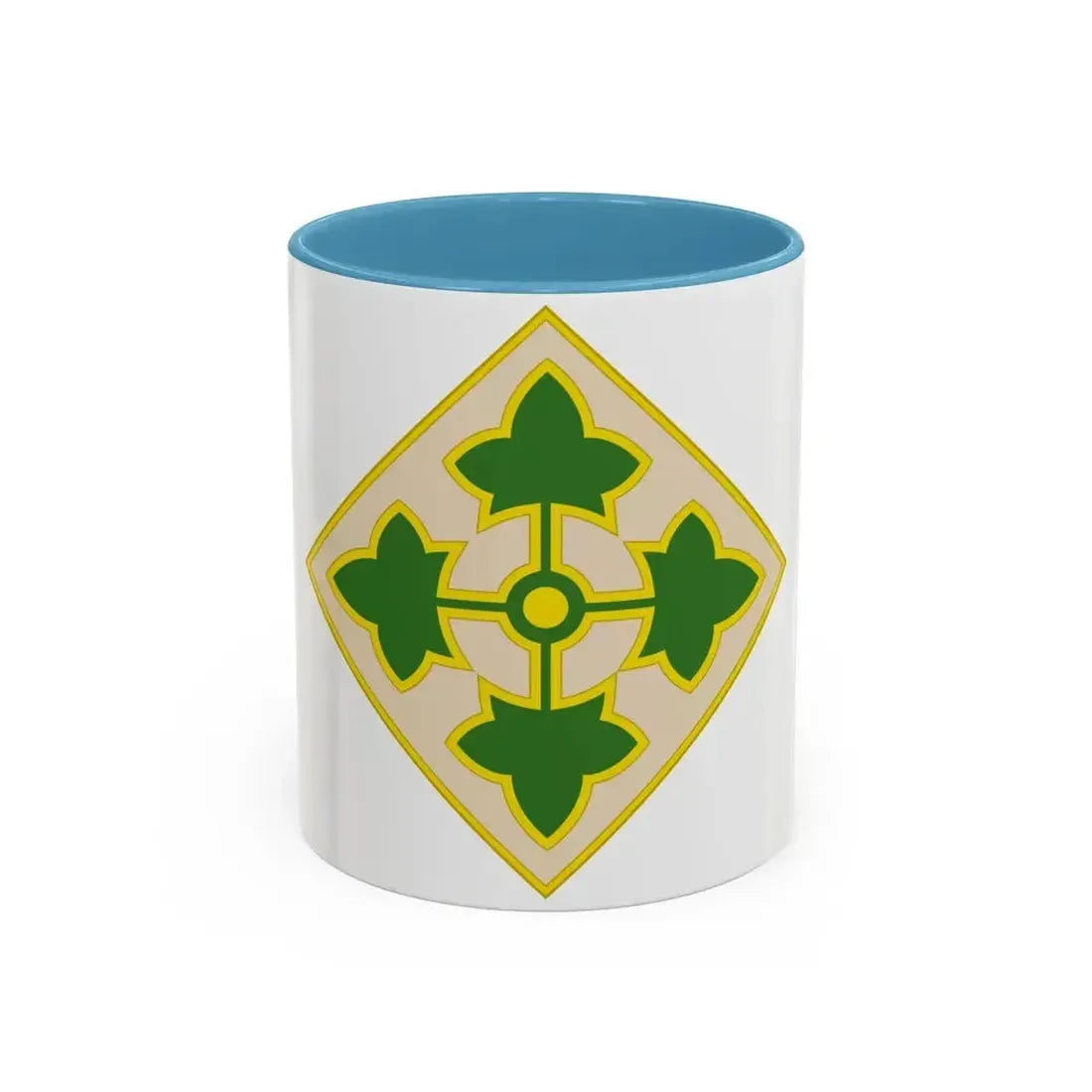 4th Infantry Division CSIB2 (U.S. Army) Accent Coffee Mug 11oz Light Blue - Go Mug Yourself