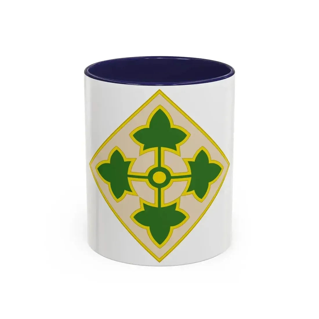 4th Infantry Division CSIB2 (U.S. Army) Accent Coffee Mug 11oz Navy - Go Mug Yourself