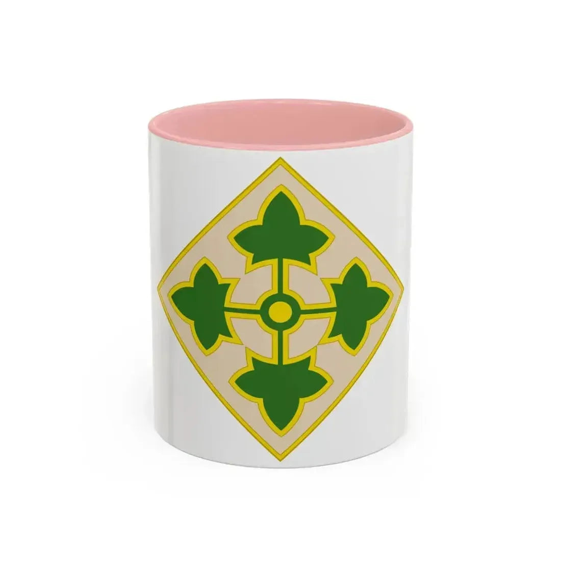 4th Infantry Division CSIB2 (U.S. Army) Accent Coffee Mug 11oz Pink - Go Mug Yourself