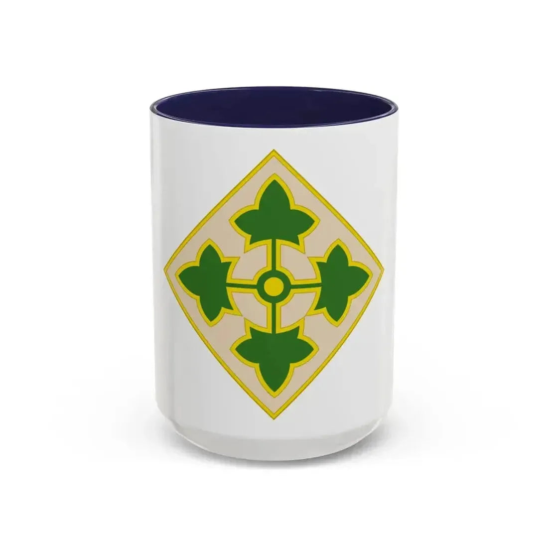 4th Infantry Division CSIB2 (U.S. Army) Accent Coffee Mug 15oz Navy - Go Mug Yourself
