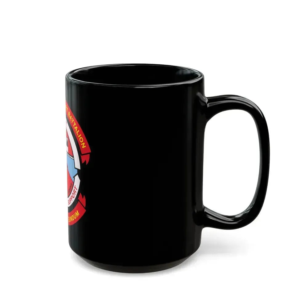 4th Landing Support Battalion Promptus Ad Eundum (USMC) Black Coffee Mug - Go Mug Yourself