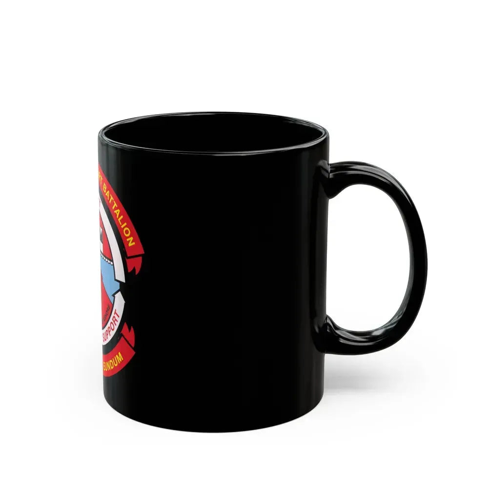 4th Landing Support Battalion Promptus Ad Eundum (USMC) Black Coffee Mug - Go Mug Yourself