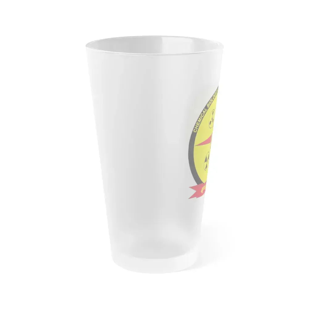 4th Marine Expeditionary Brigade Antiterrorism Chemical Biological Incident Response Force MEB AT CBIRF (USMC) Frosted Pint Glass 16oz - Go Mug Yourself