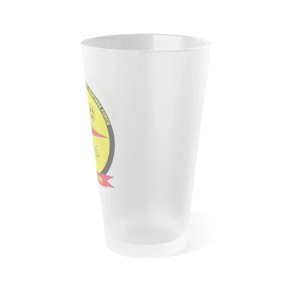 4th Marine Expeditionary Brigade Antiterrorism Chemical Biological Incident Response Force MEB AT CBIRF (USMC) Frosted Pint Glass 16oz - Go Mug Yourself