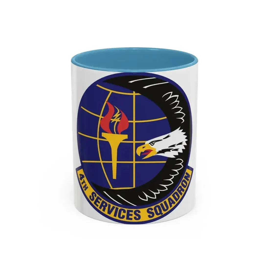 4th Services Squadron (U.S. Air Force) Accent Coffee Mug 11oz Light Blue - Go Mug Yourself