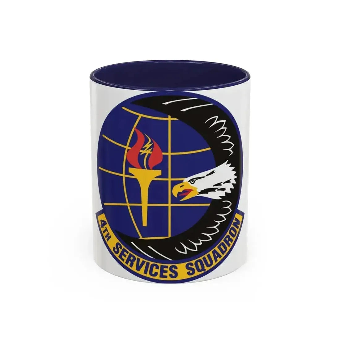 4th Services Squadron (U.S. Air Force) Accent Coffee Mug 11oz Navy - Go Mug Yourself