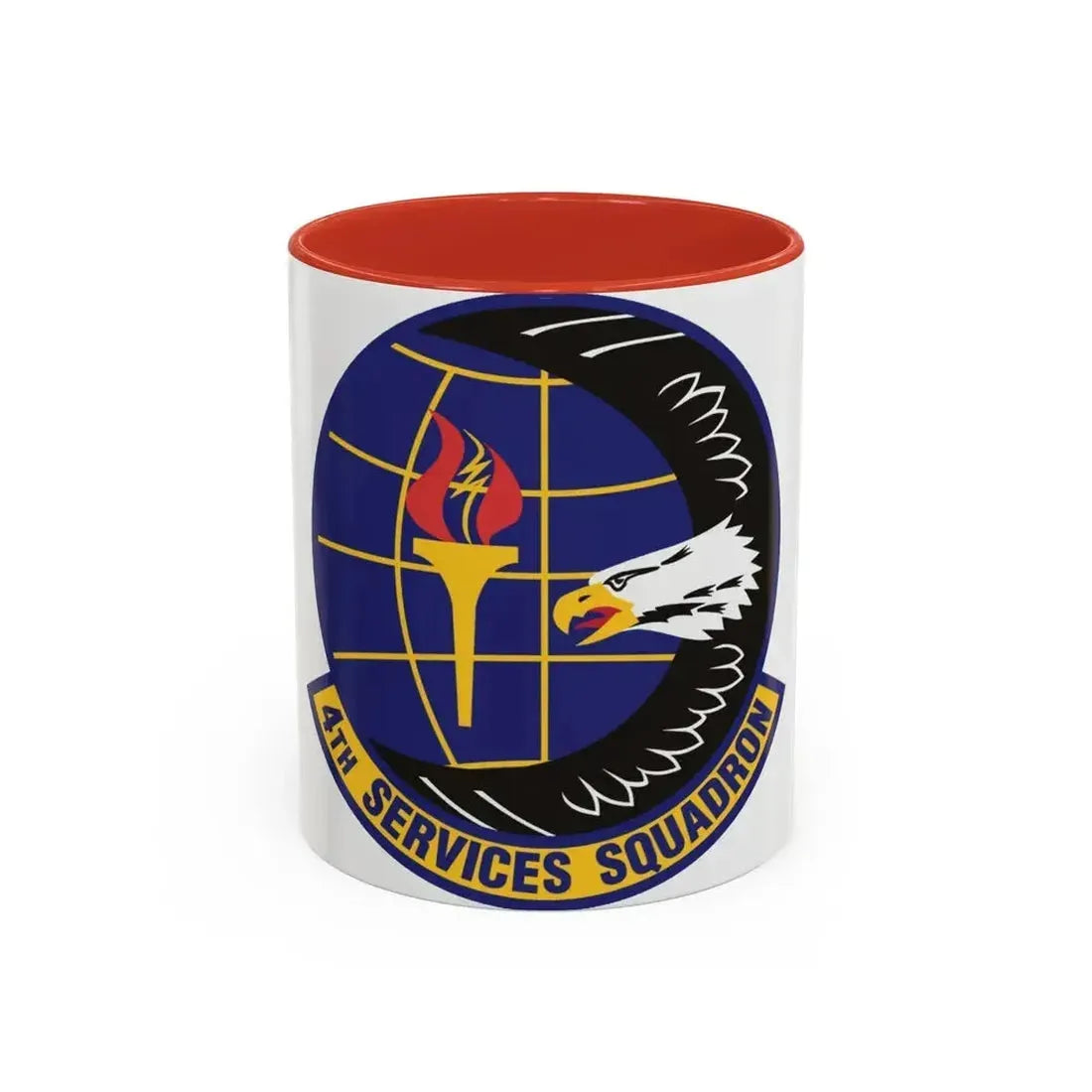 4th Services Squadron (U.S. Air Force) Accent Coffee Mug 11oz Red - Go Mug Yourself