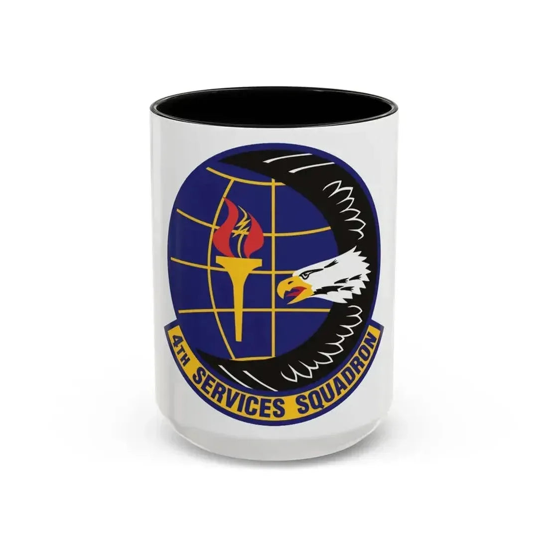 4th Services Squadron (U.S. Air Force) Accent Coffee Mug 15oz Black - Go Mug Yourself