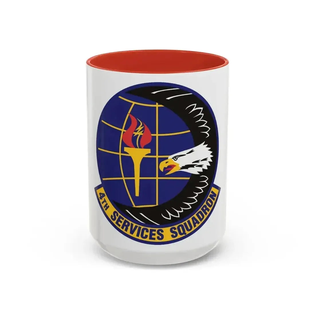 4th Services Squadron (U.S. Air Force) Accent Coffee Mug 15oz Red - Go Mug Yourself