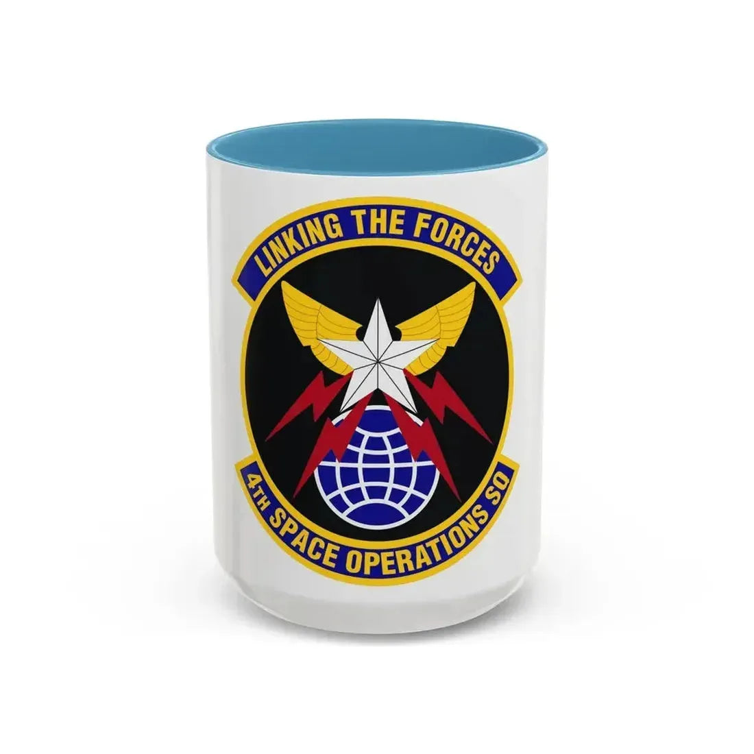 4th Space Operations Squadron (U.S. Air Force) Accent Coffee Mug 15oz Light Blue - Go Mug Yourself