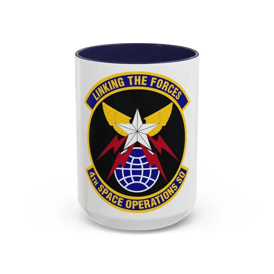 4th Space Operations Squadron (U.S. Air Force) Accent Coffee Mug 15oz Navy - Go Mug Yourself