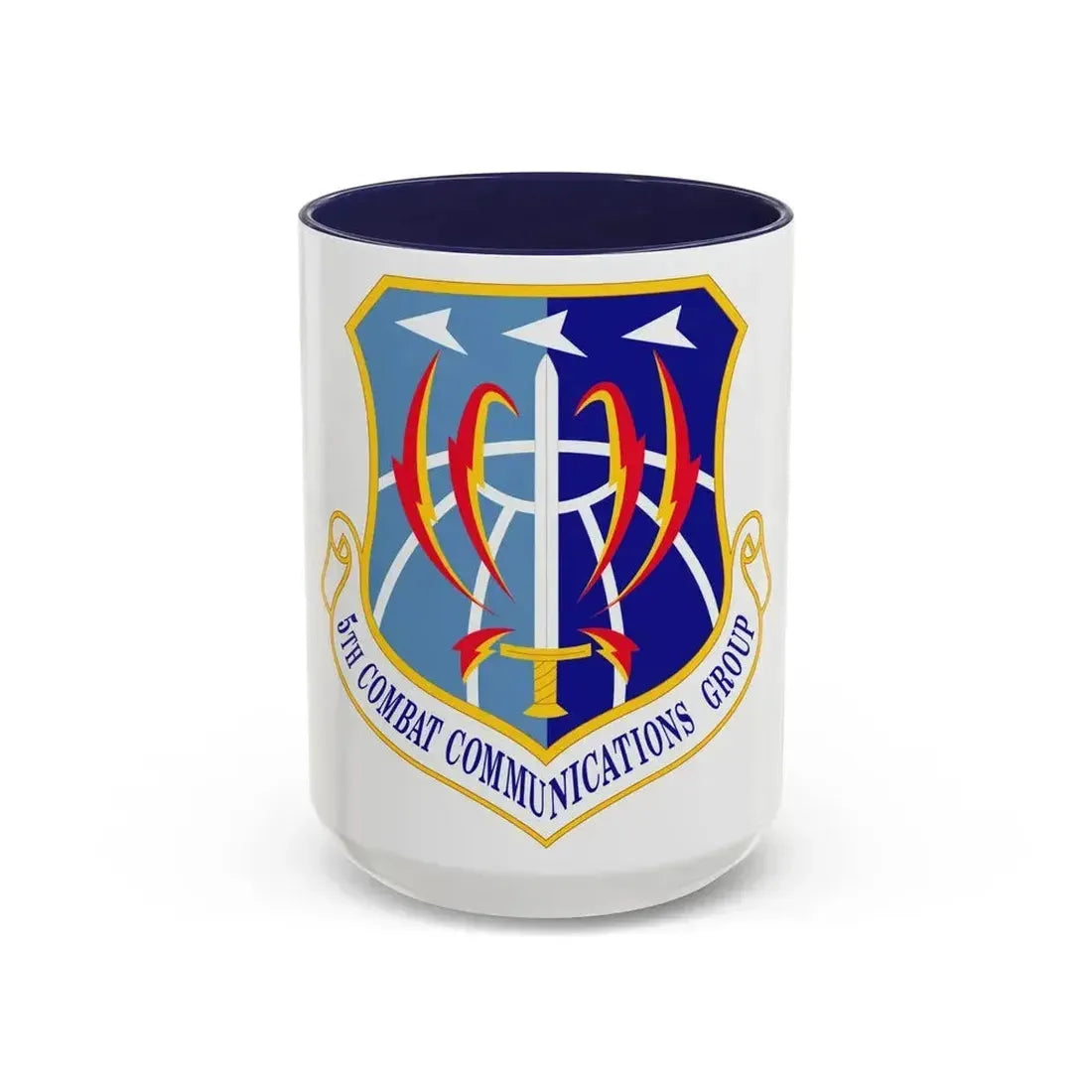 5 Combat Communications Group ACC (U.S. Air Force) Accent Coffee Mug 15oz Navy - Go Mug Yourself