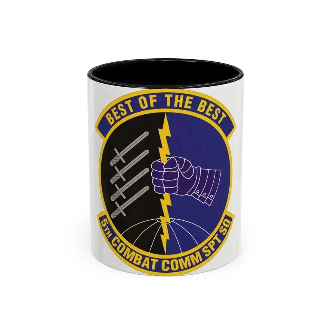 5 Combat Communications Support Squadron ACC (U.S. Air Force) Accent Coffee Mug 11oz Black - Go Mug Yourself