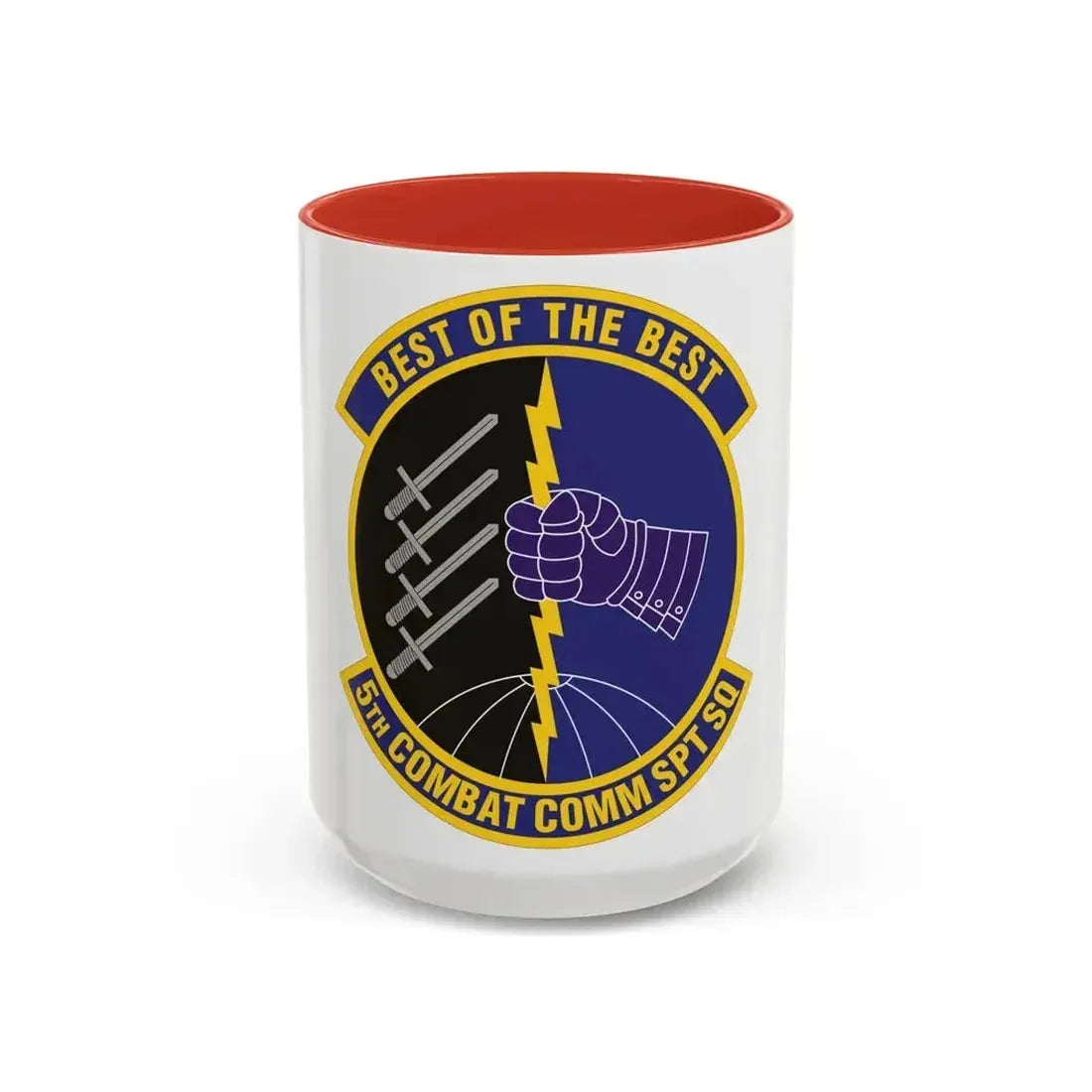 5 Combat Communications Support Squadron ACC (U.S. Air Force) Accent Coffee Mug 15oz Red - Go Mug Yourself